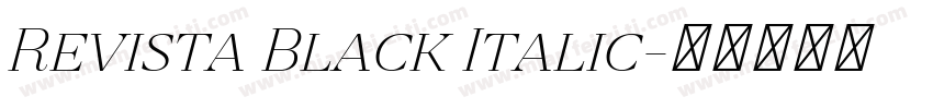 Revista Black Italic字体转换